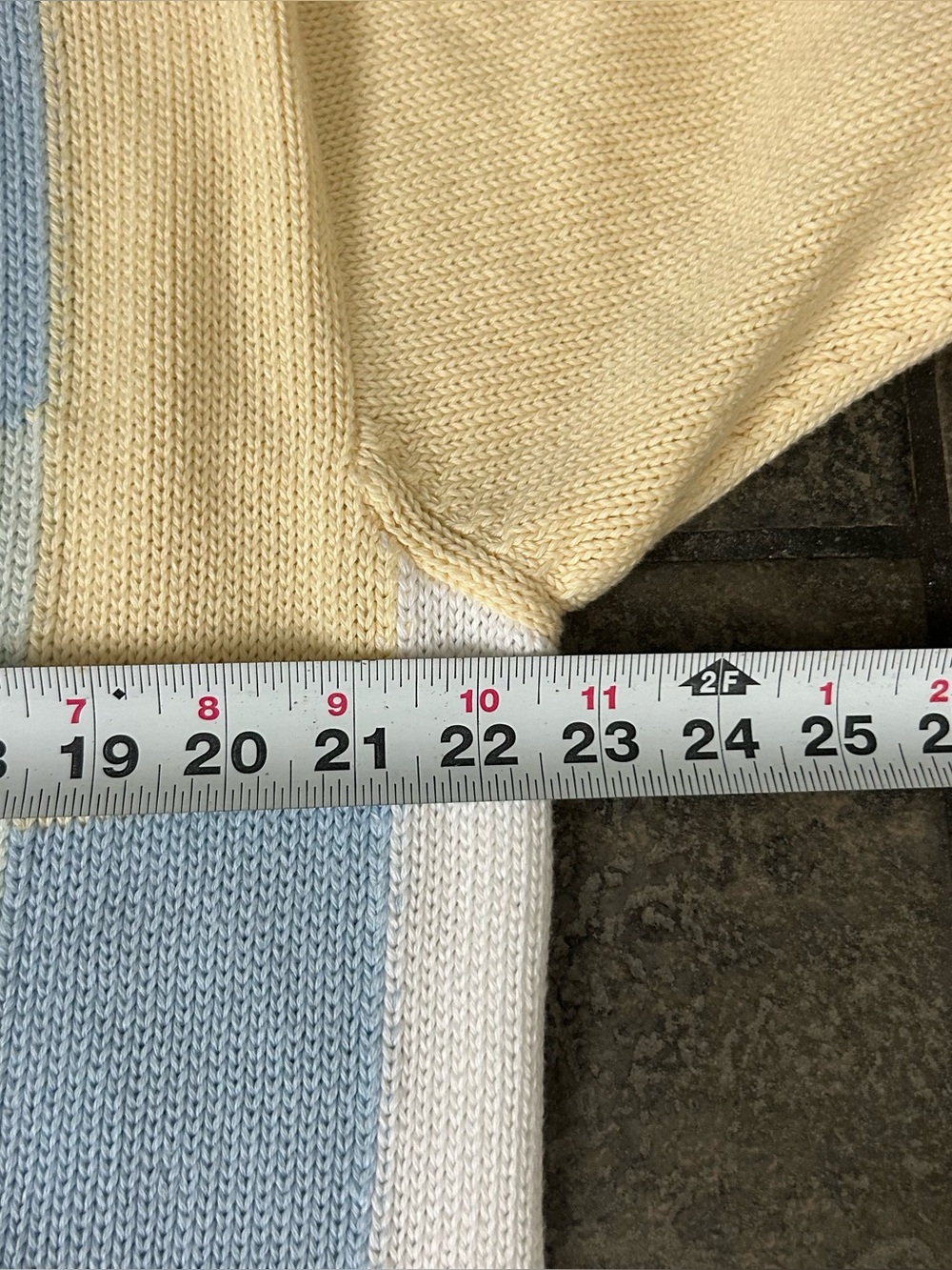 Vintage 90s Pringle of Scotland Knit Sweater Cardigan Color Block Size Medium - Picture 5 of 6